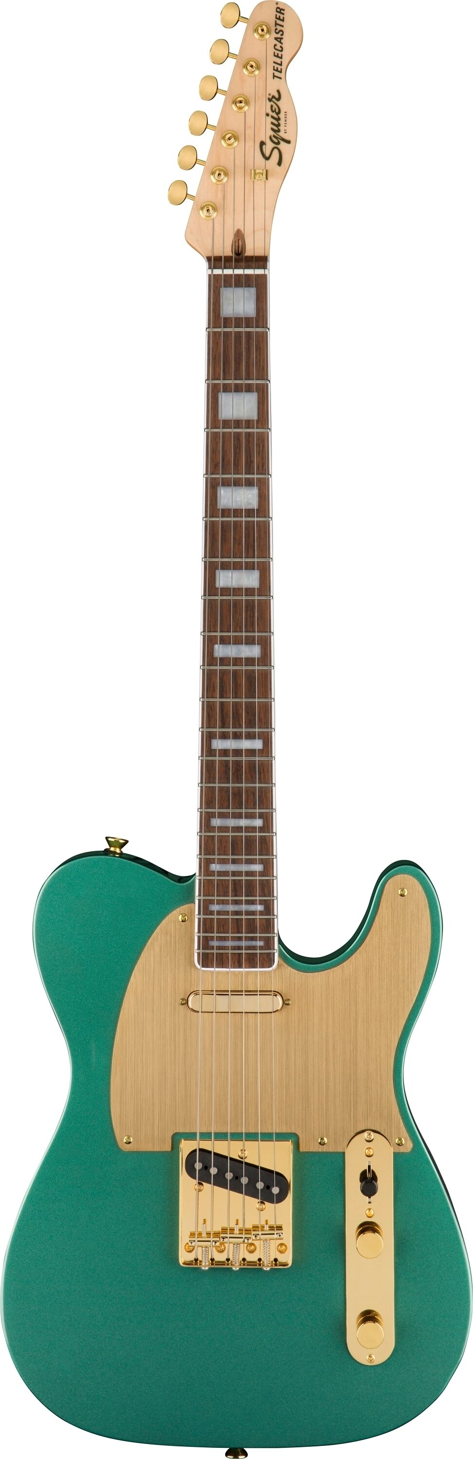Squier 40th Anniversary Telecaster Gold Edition Electric Guitar, with Laurel Fingerboard, Action Position Back