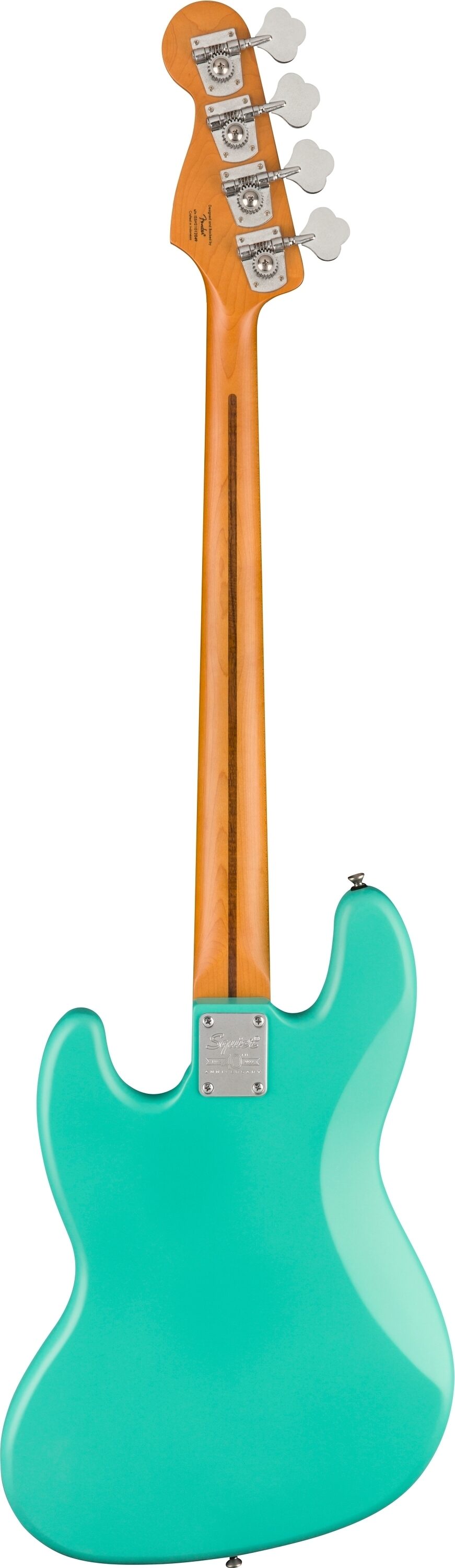 Squier 40th Anniversary Vintage Edition Jazz Bass Guitar (Maple Fingerboard), Action Position Back