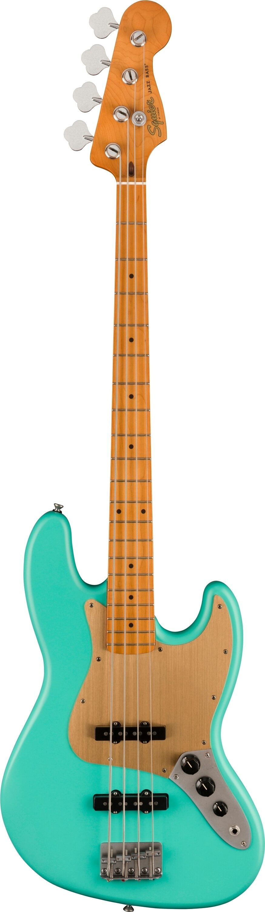 Squier 40th Anniversary Vintage Edition Jazz Bass Guitar (Maple Fingerboard), Action Position Back