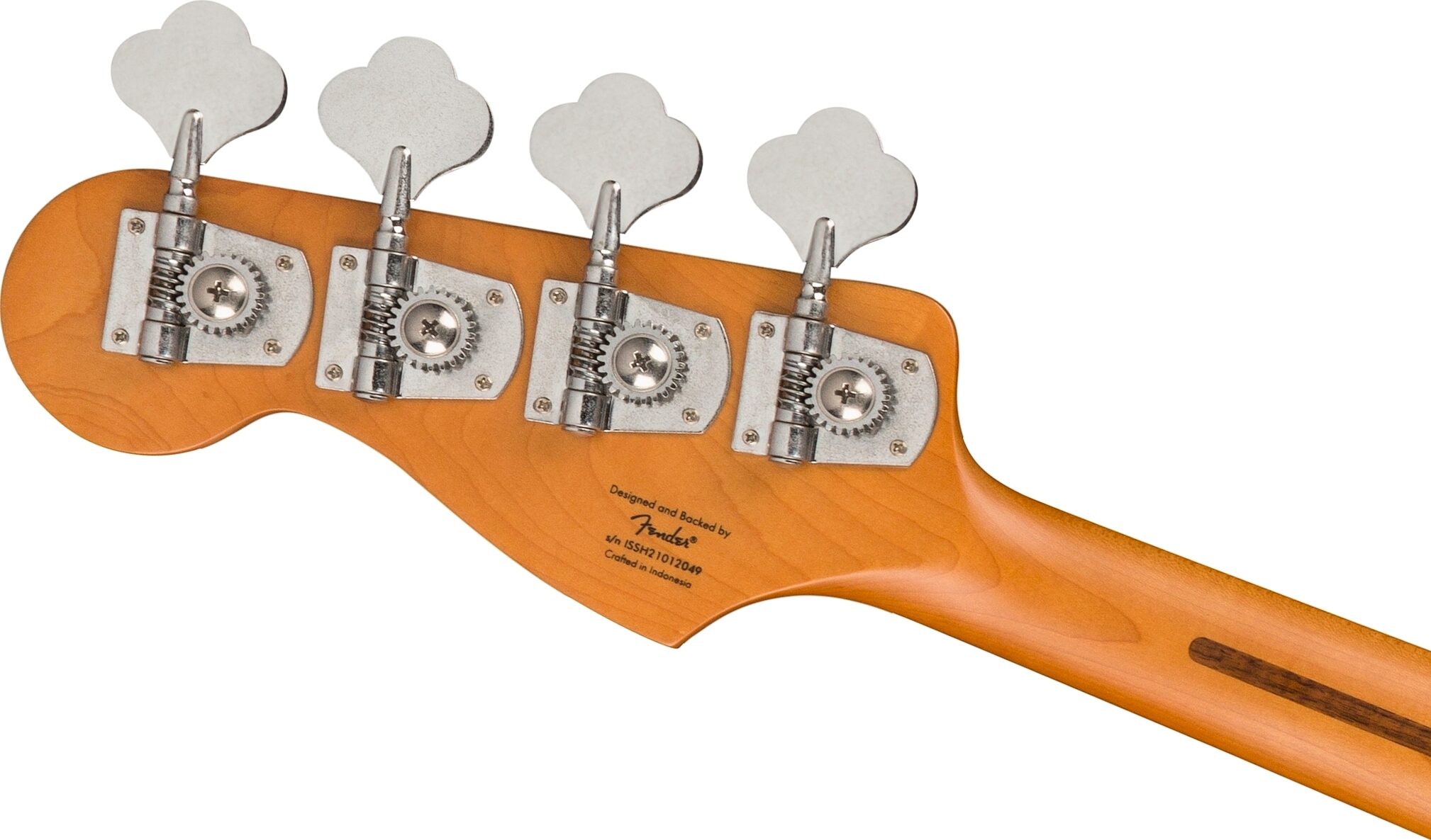 Squier 40th Anniversary Vintage Edition Jazz Bass Guitar (Maple Fingerboard), Action Position Back