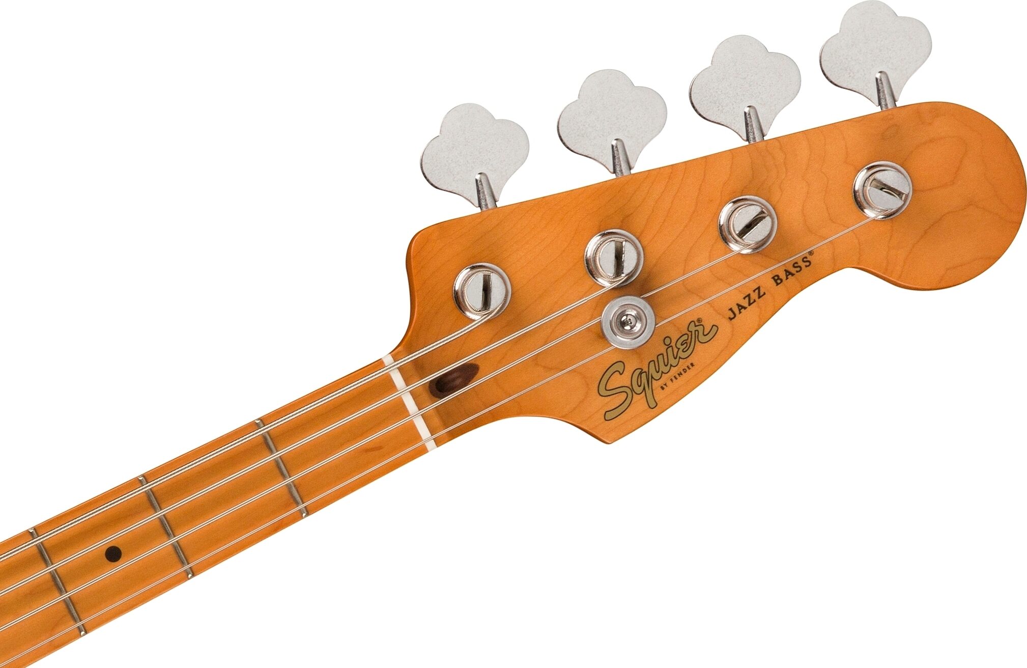 Squier 40th Anniversary Vintage Edition Jazz Bass Guitar (Maple Fingerboard), Action Position Back