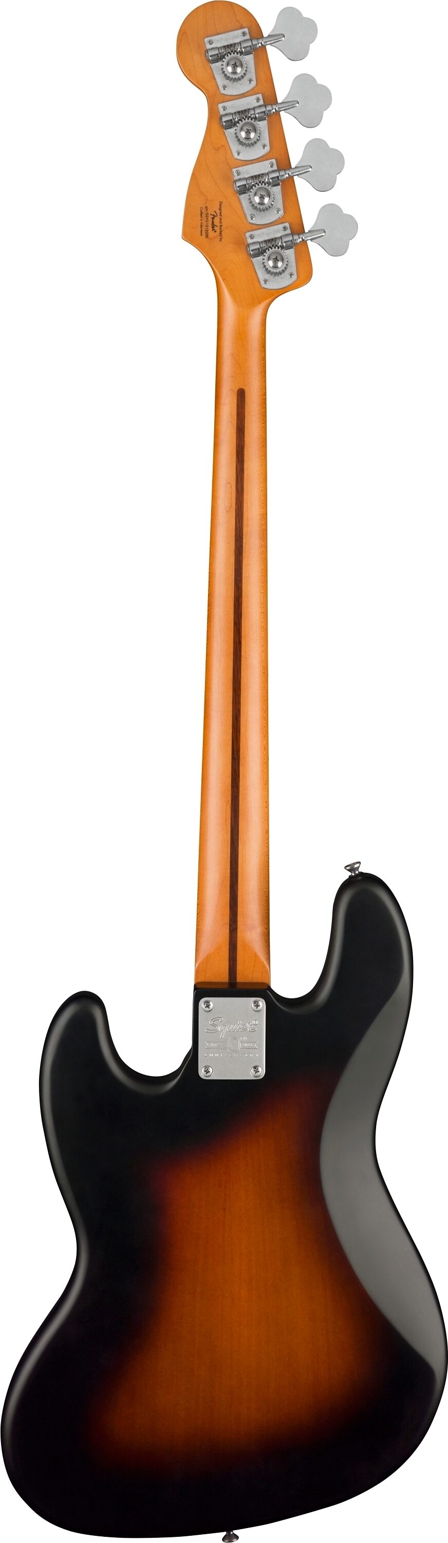 Squier 40th Anniversary Jazz Electric Bass, with Maple Fingerboard, Action Position Back