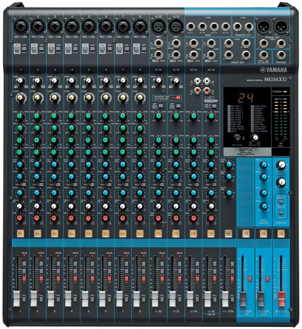 Yamaha MG16XU USB Mixer with Effects, 6-Bus