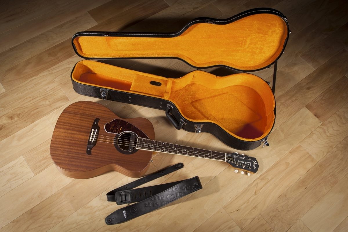 Fender Tim Armstrong Deluxe Left-Handed Acoustic-Electric Guitar (with Case), Package View