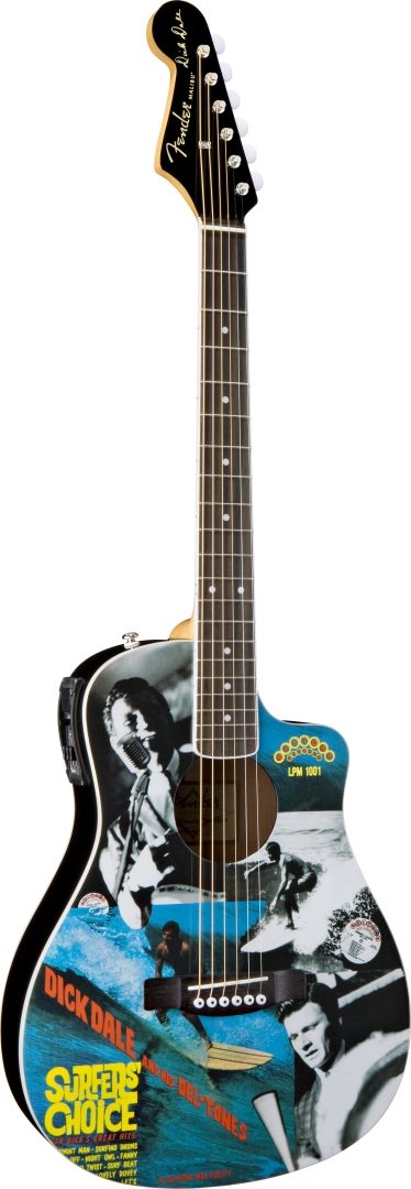 Fender Dick Dale Limited Edition Malibu CE Acoustic-Electric Guitar, Left