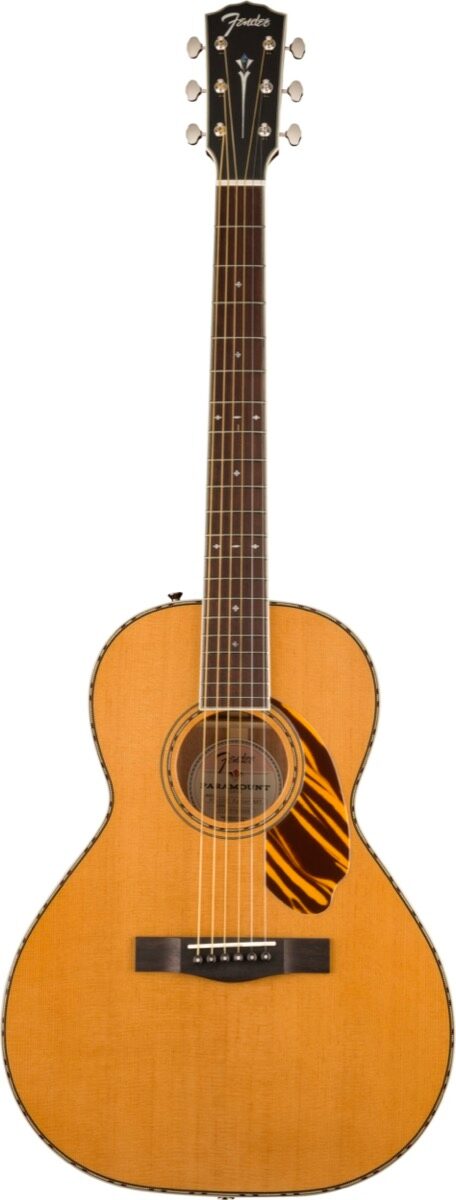 Fender Paramount Series PS-220E Parlor Acoustic Electric Guitar (with Case), view