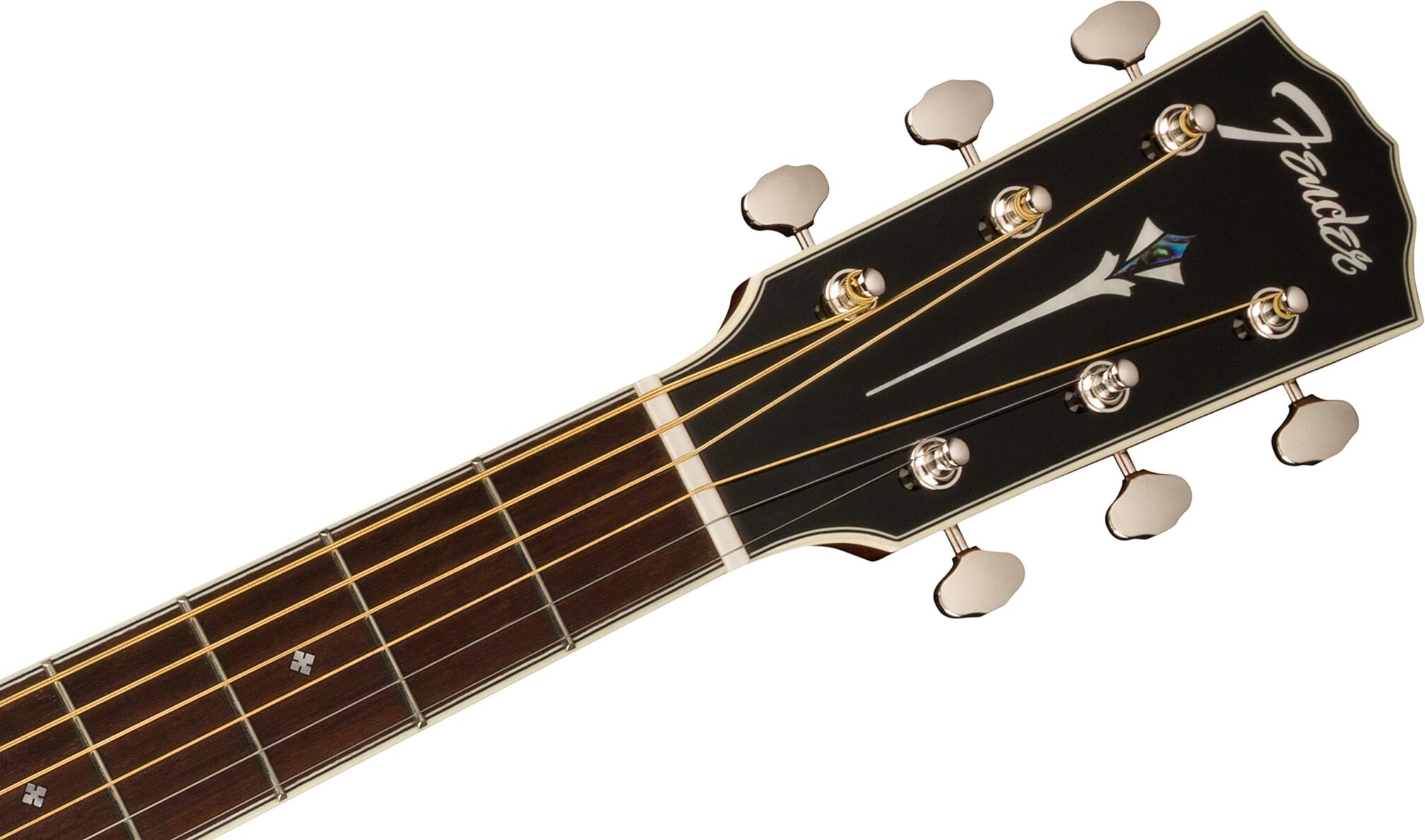 Fender Paramount Series PS-220E Parlor Acoustic Electric Guitar (with Case), Action Position Back