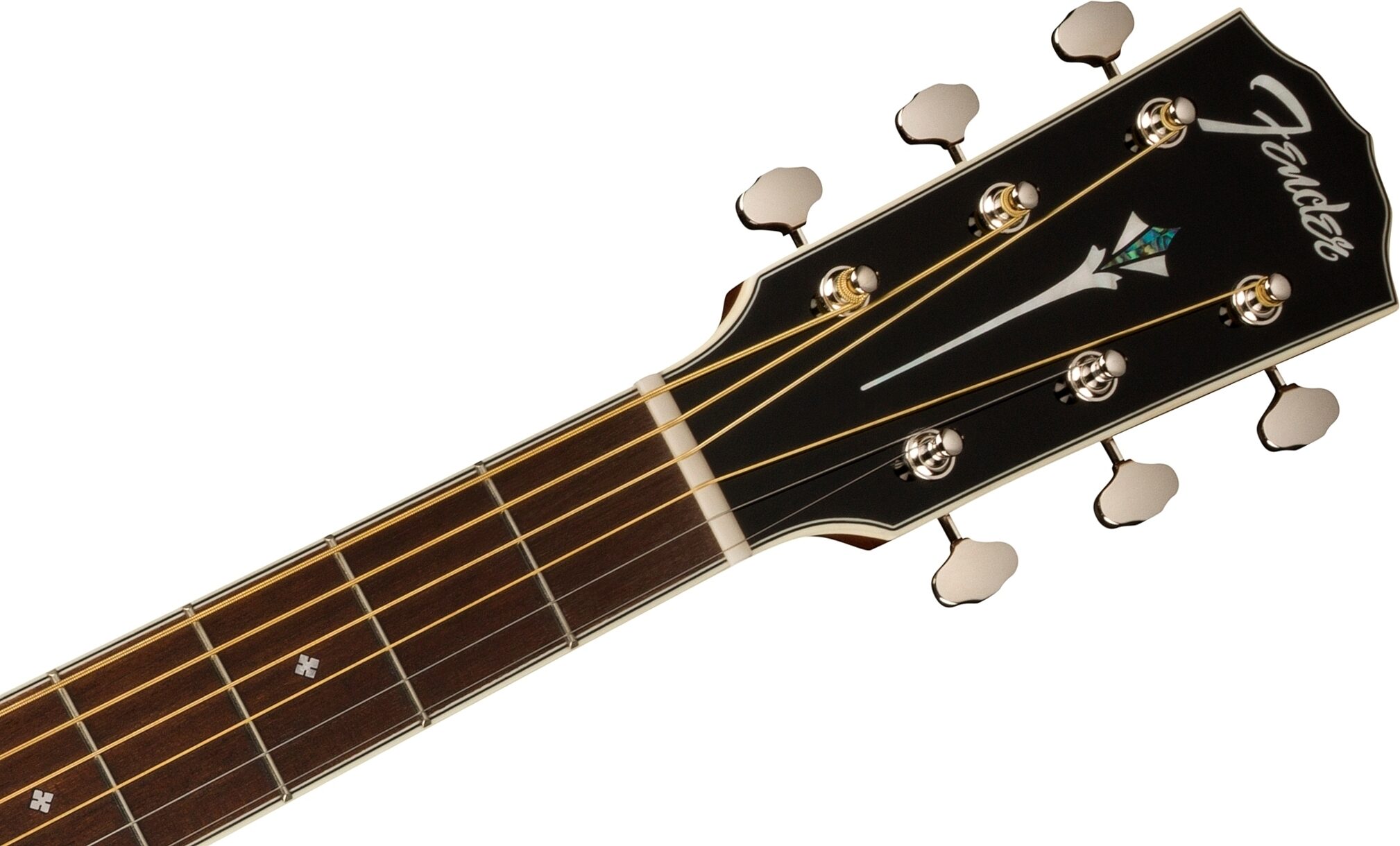 Fender Paramount PO220E Orchestra Acoustic-Electric Guitar (with Case), Action Position Back