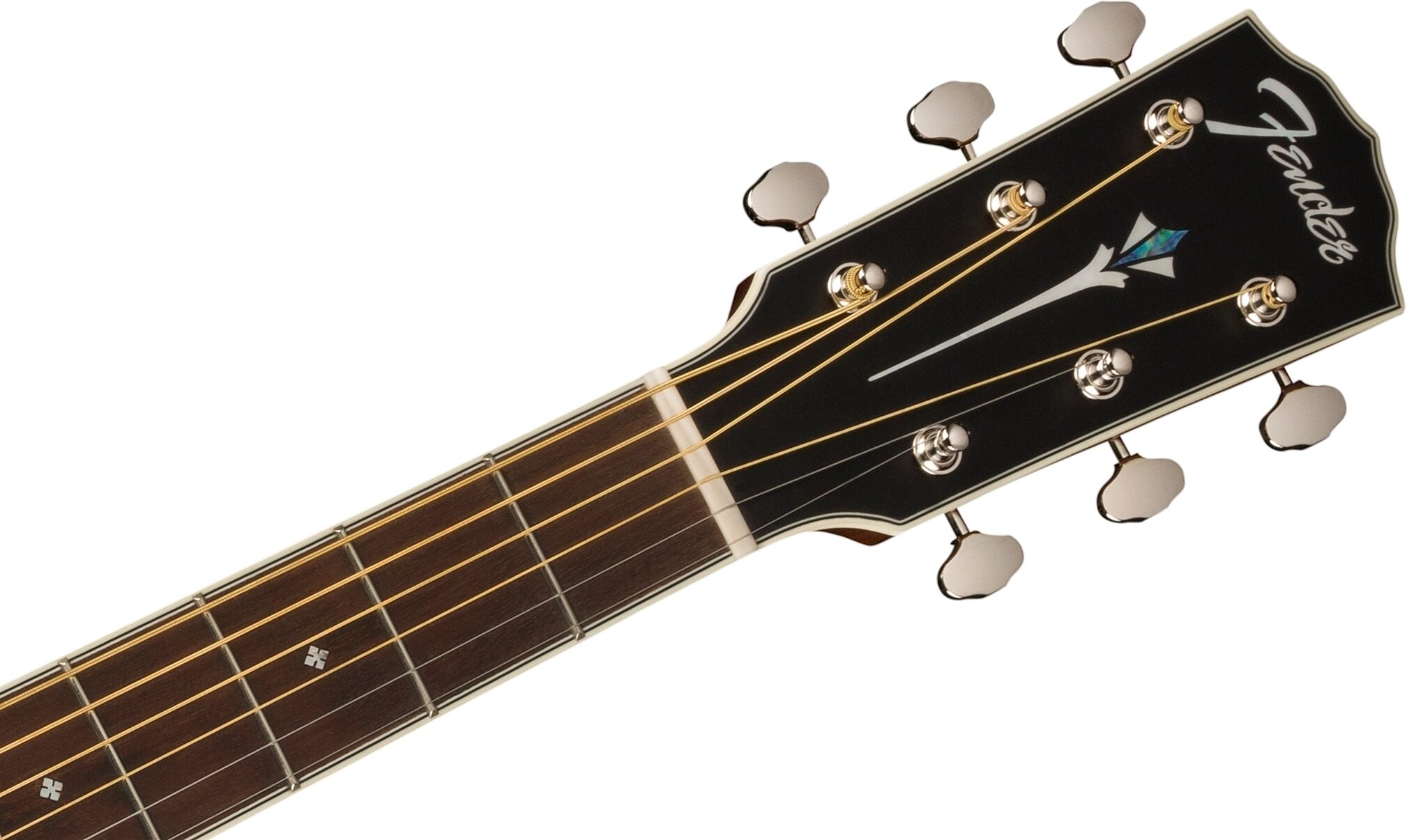 Fender Paramount PO220E Orchestra Acoustic-Electric Guitar (with Case), Action Position Back