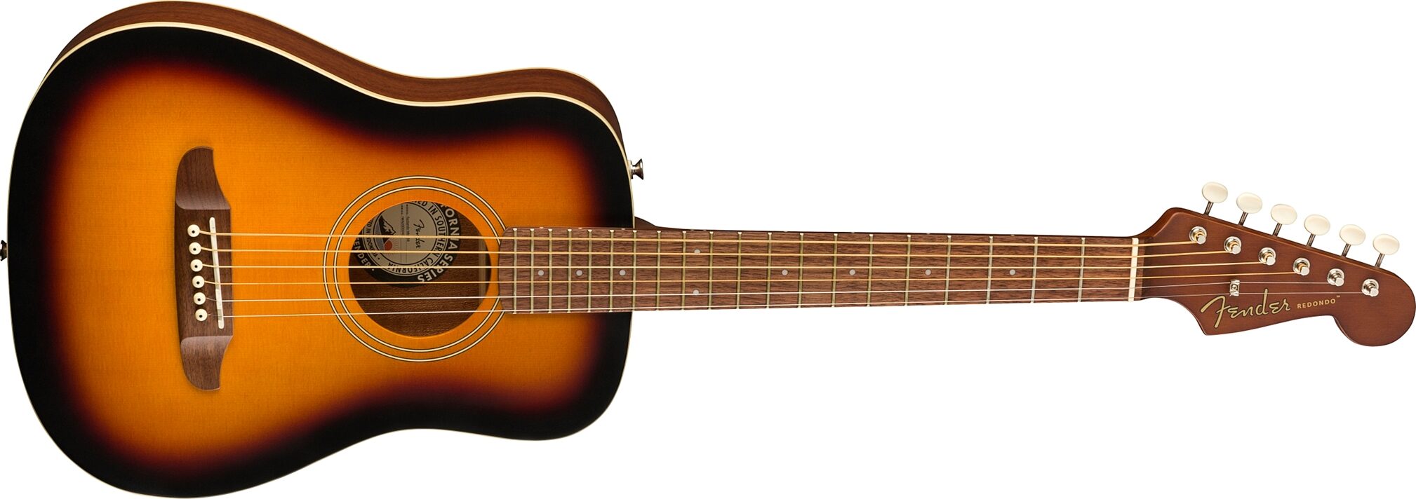Fender Redondo Mini Acoustic Guitar (with Gig Bag), Action Position Back