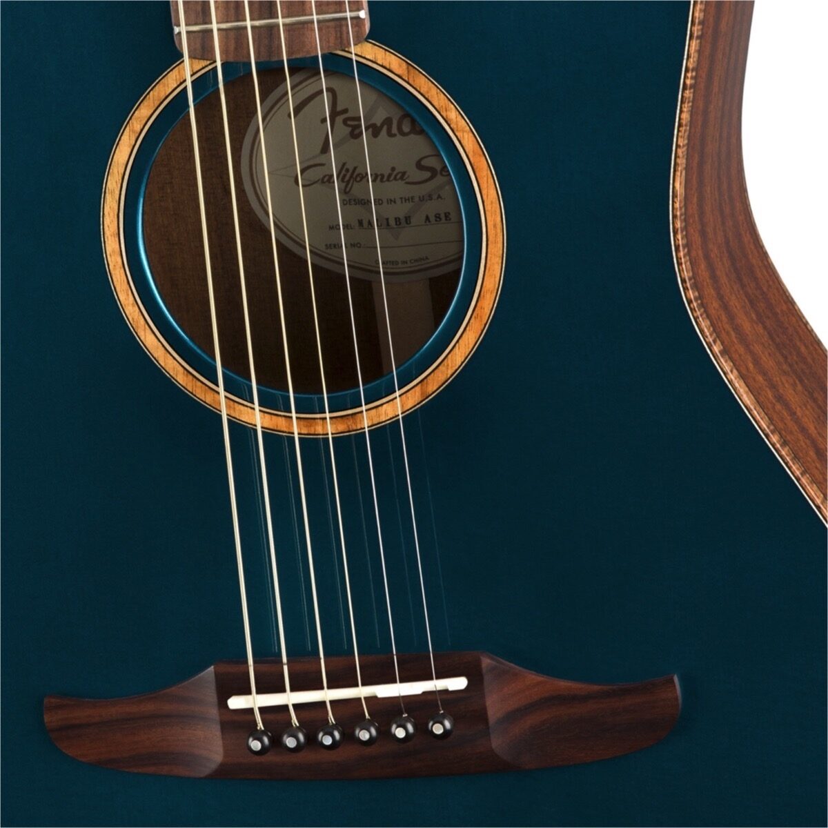 Fender Malibu Classic Hot Rod Acoustic-Electric Guitar (with Gig Bag), View