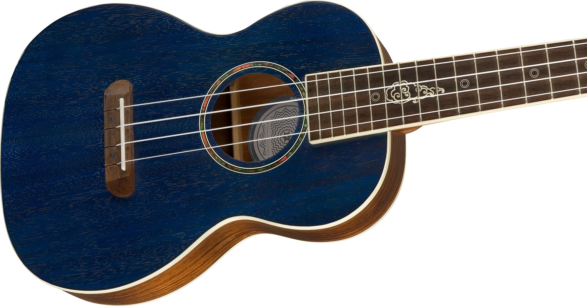 Fender Dhani Harrison Acoustic-Electric Ukulele (with Gig Bag), Action Position Back