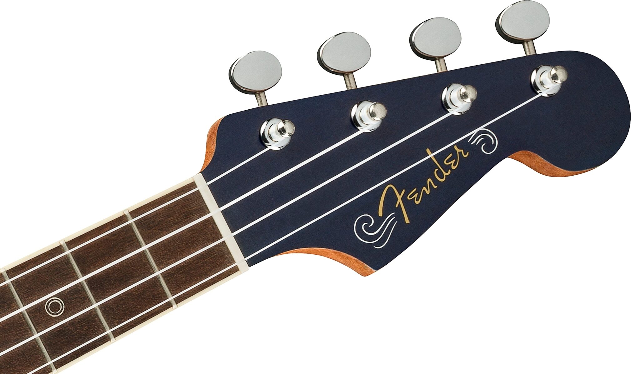 Fender Dhani Harrison Acoustic-Electric Ukulele (with Gig Bag), Action Position Back