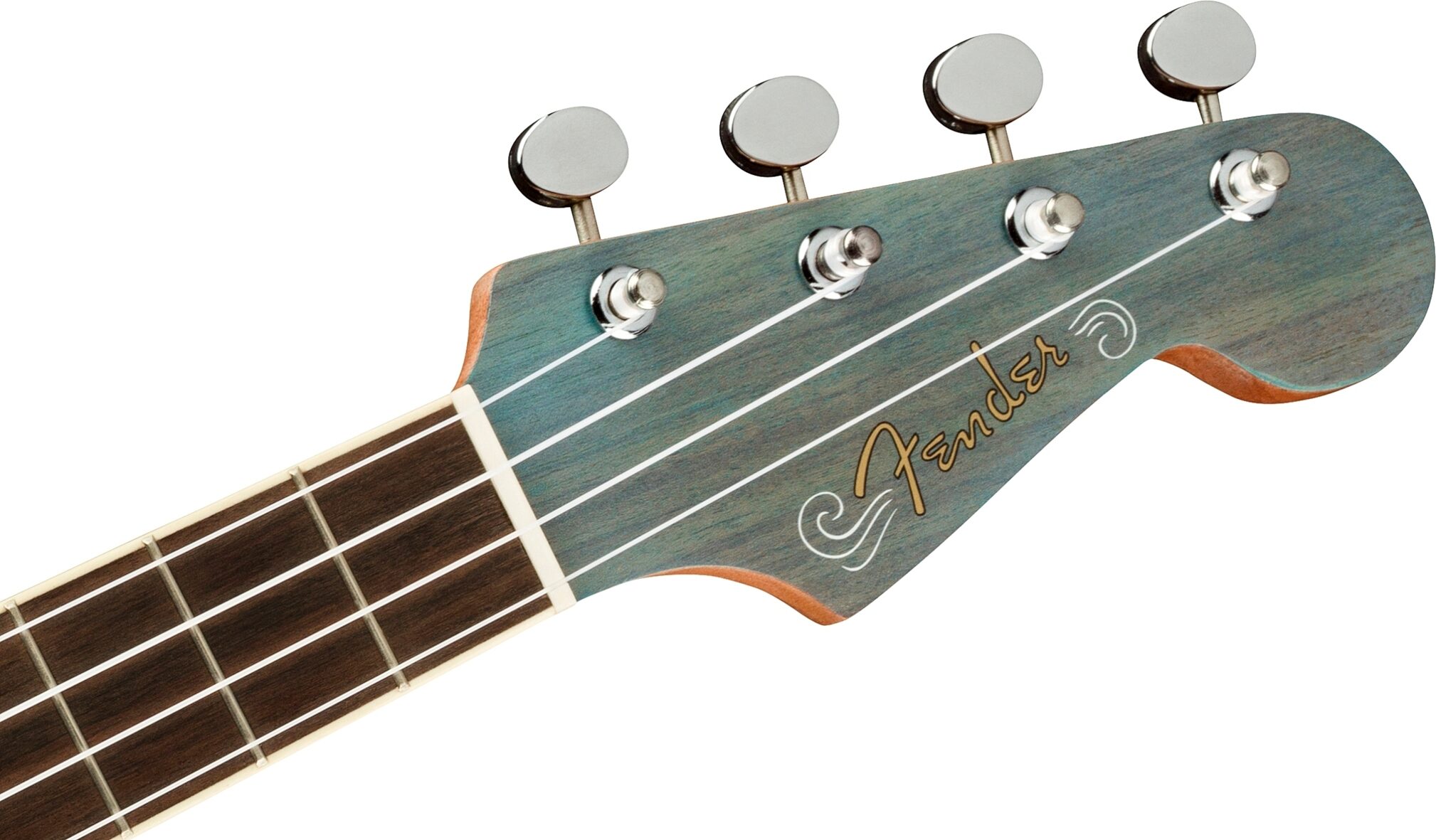 Fender Dhani Harrison Acoustic-Electric Ukulele (with Gig Bag), Action Position Back