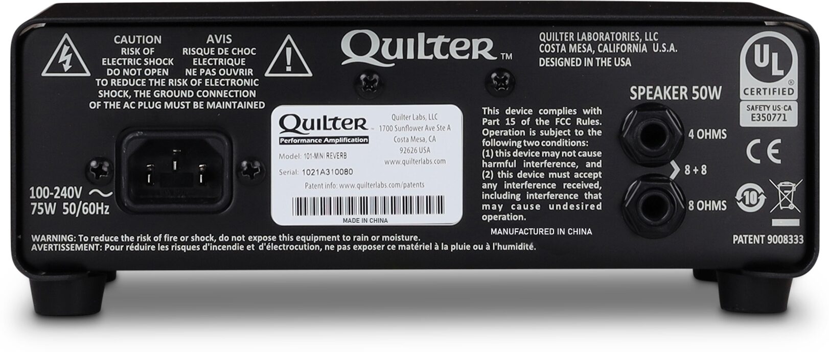 Quilter Aviator Mach 3 Guitar Amplifier Head (200 Watts), New, Action Position Back