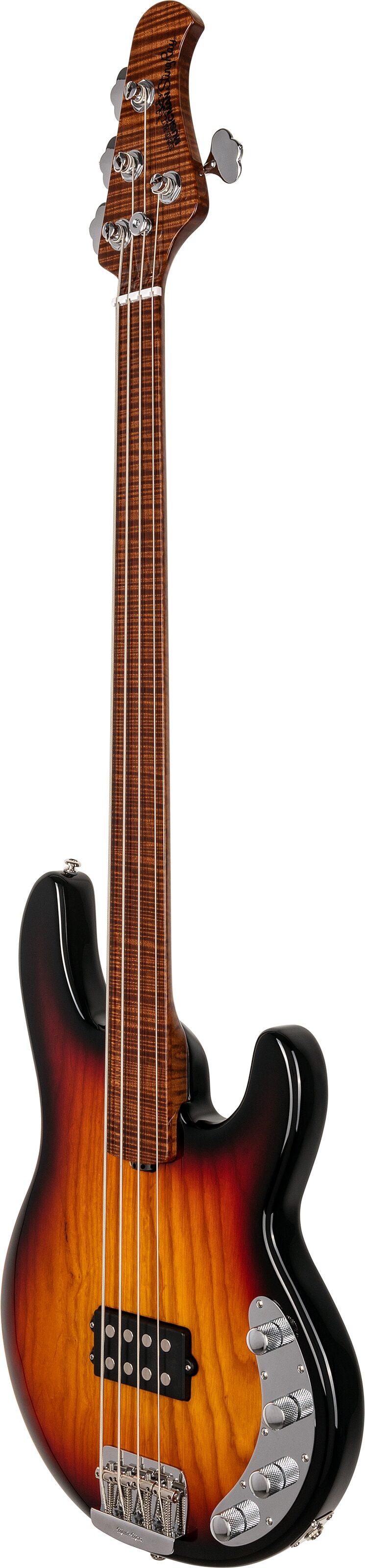 Ernie Ball Music Man StingRay 4 Special BFR Fretless Electric Bass (with Case), Action Position Back