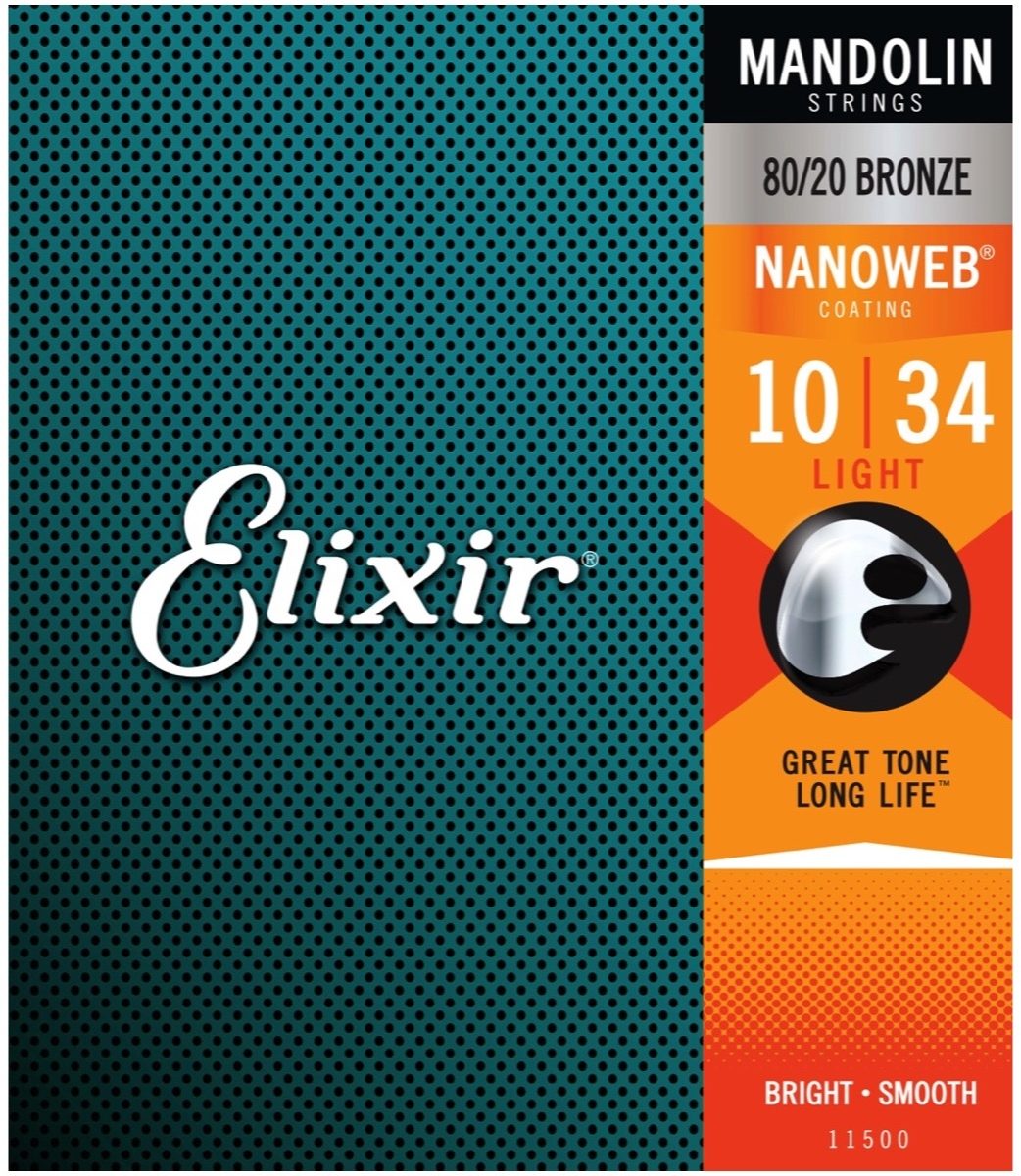 Elixir Nanoweb 80/20 Bronze Mandolin Strings, Main