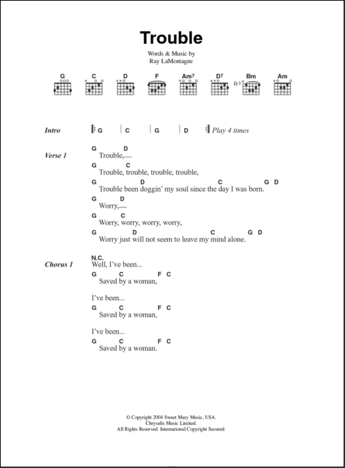 TROUBLE (TRADUÇÃO) - Ray LaMontagne 