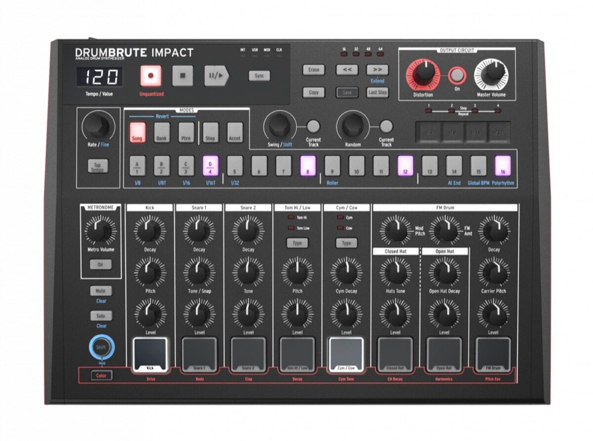 Arturia DrumBrute Impact Noir Drum Machine, main