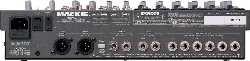 Mackie 1402-VLZ Pro 14-Channel Mixer | zZounds