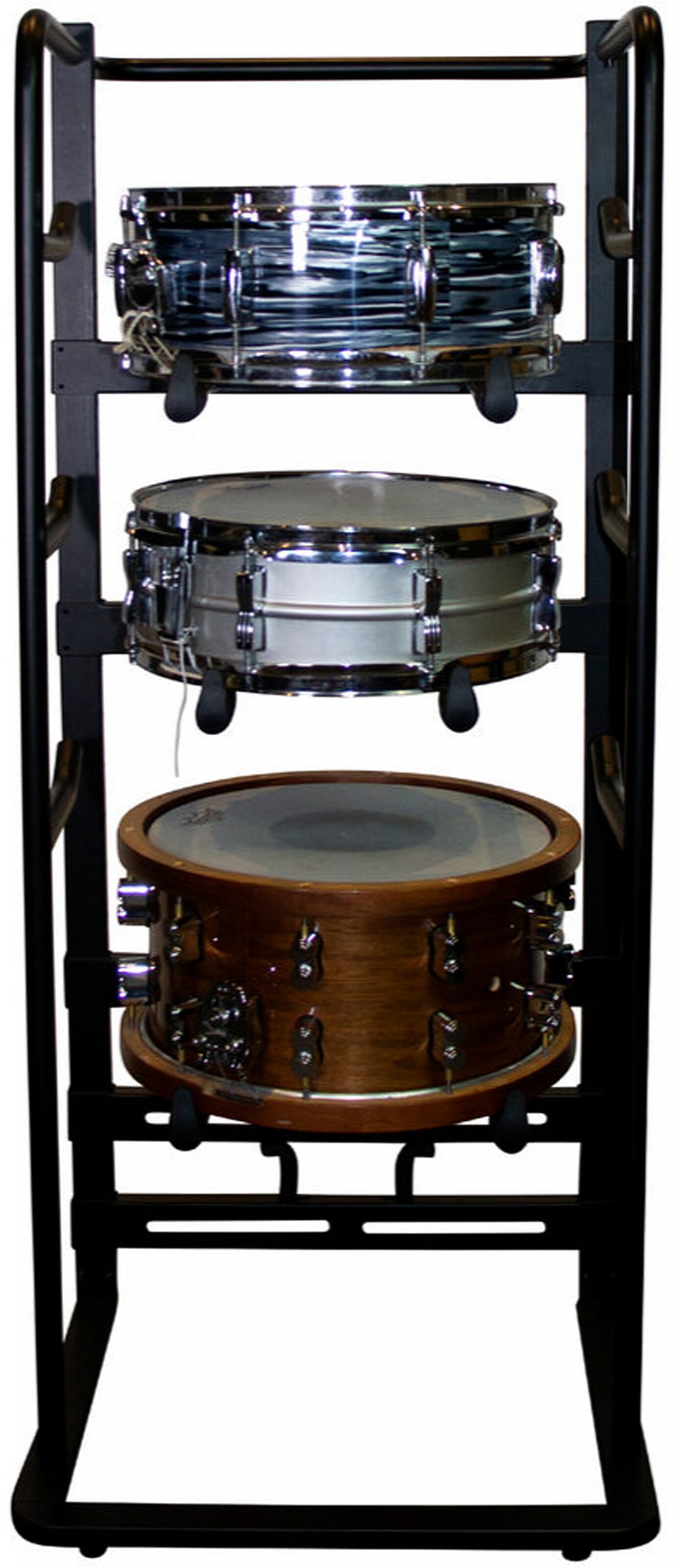 Snare drum store storage rack