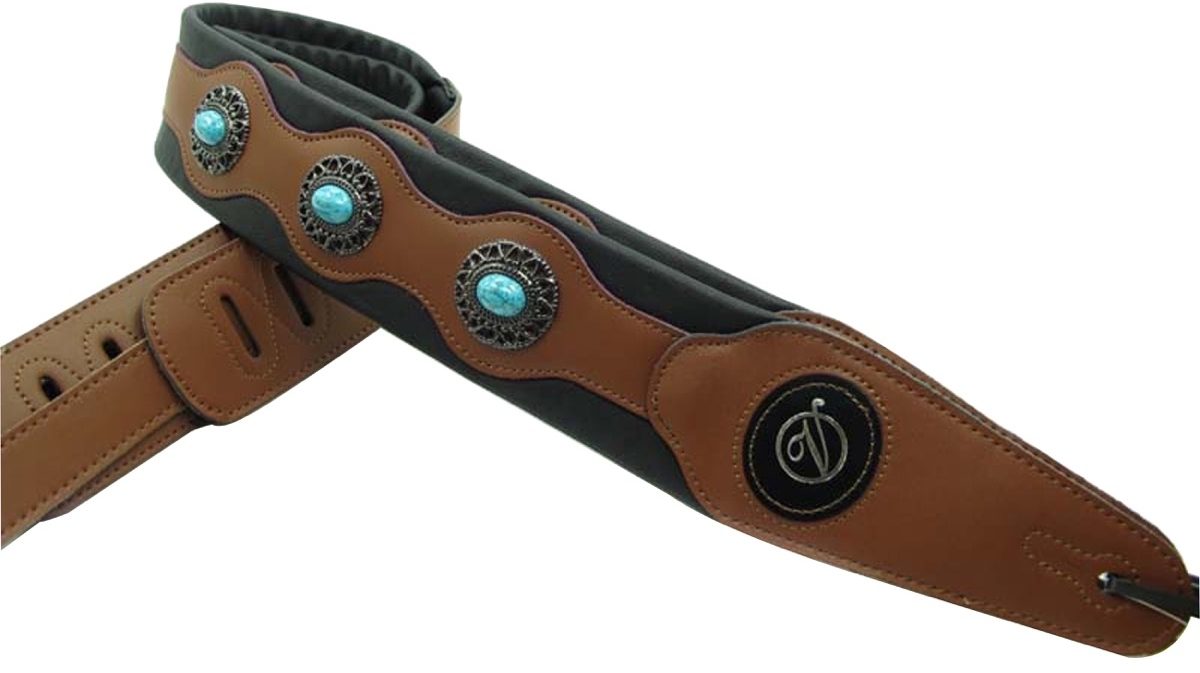 Vorson Rodeo Western Leather Guitar Strap, Brown