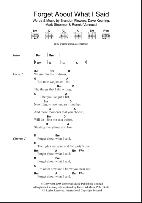 The Traitor - Guitar Chords/Lyrics