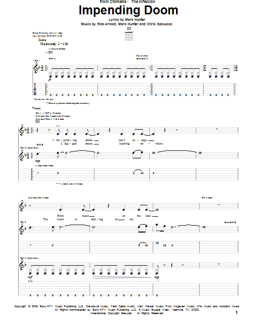 Impending Doom - Guitar TAB