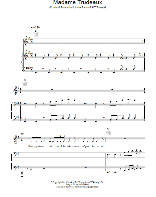 Madame Trudeaux - Piano/Vocal/Guitar, New, Main