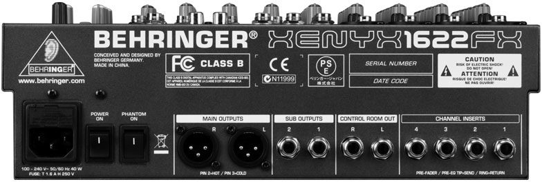 Behringer XENYX 1622FX Mixer with Effects | zZounds