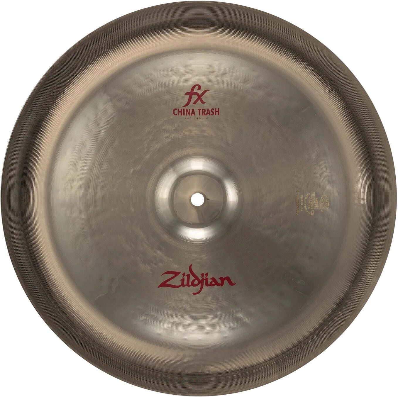 Zildjian FX China Trash Cymbal, 10 inch, A0610, Top