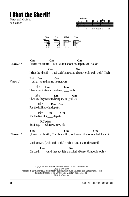 Big Shot sheet music for guitar (chords) (PDF)