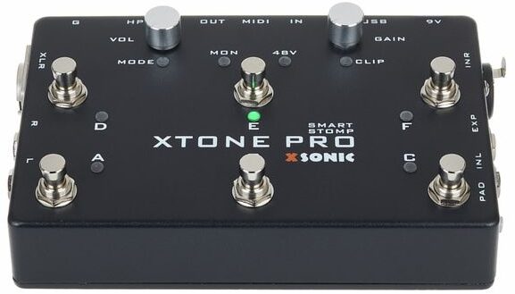 XSonic XTone Pro Guitar and Microphone MIDI/Audio Interface Pedal, Front