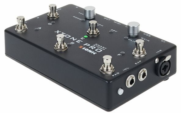 XSonic XTone Pro Guitar and Microphone MIDI/Audio Interface Pedal, Angle