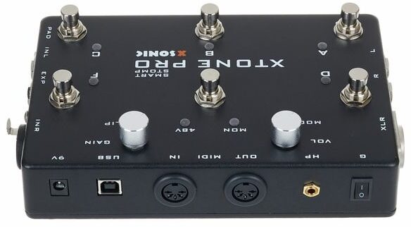 XSonic XTone Pro Guitar and Microphone MIDI/Audio Interface Pedal, Rear