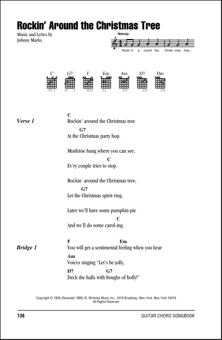 Rockin' Around The Christmas Tree - Guitar Chords/Lyrics