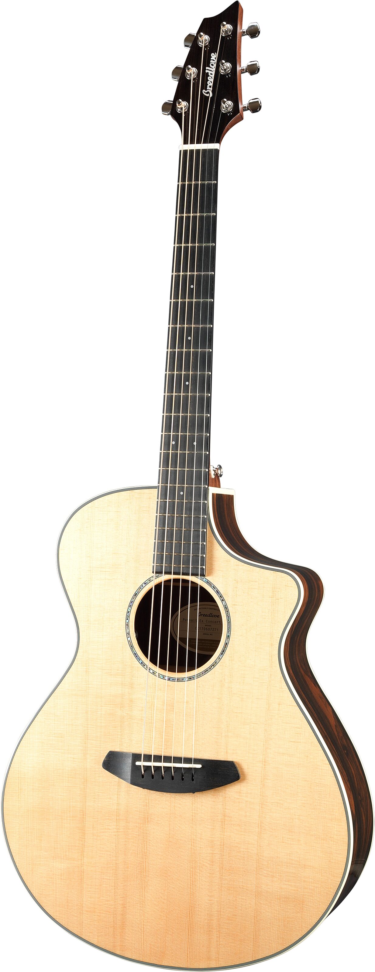 Breedlove Pursuit Exotic Concert CE Sitka Myrtle Acoustic-Electric Guitar, Action Position Back