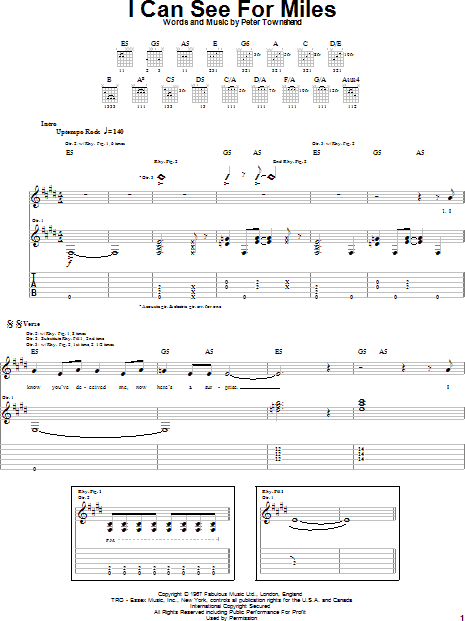 I Can See For Miles - Guitar TAB | zZounds