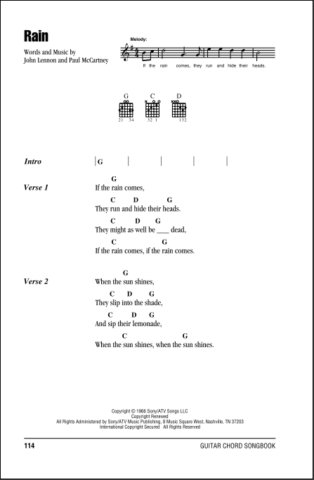 Rainy Day - Guitar Chords/Lyrics