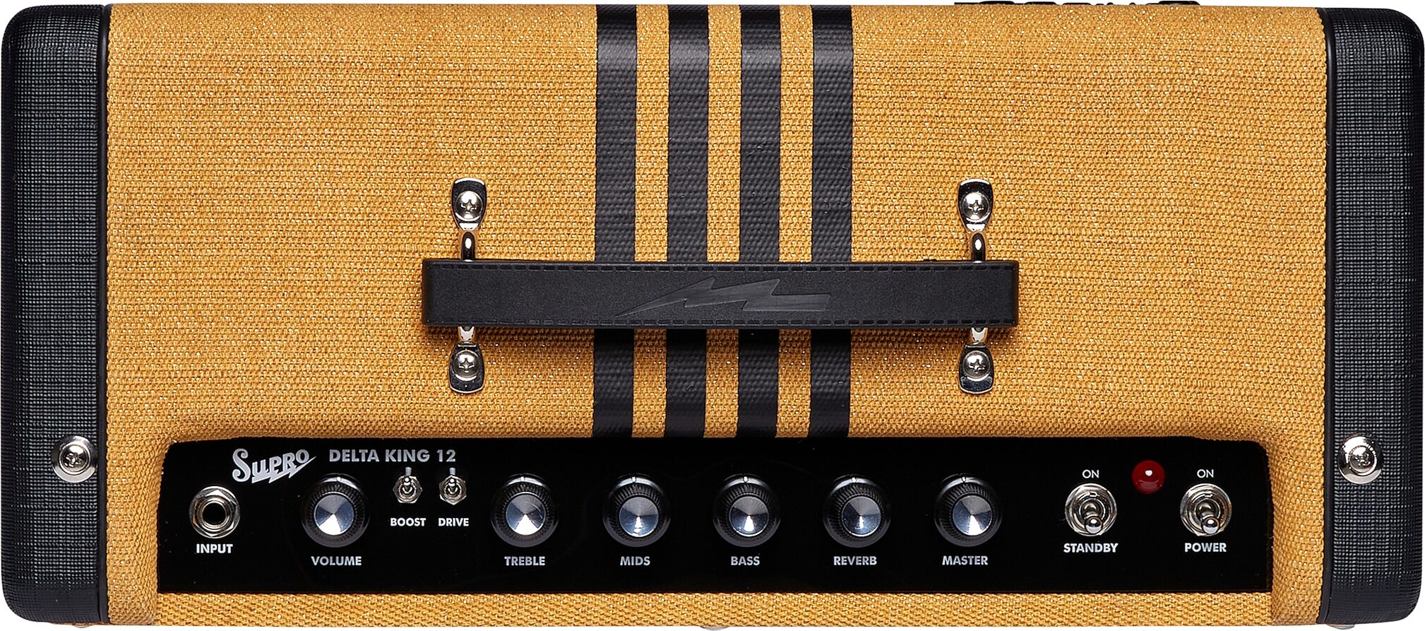 Supro Delta King 12 Guitar Combo Amplifier (15 Watts, 1x12"), Tweed/Black, Open Box (Very Good), Action Position Back