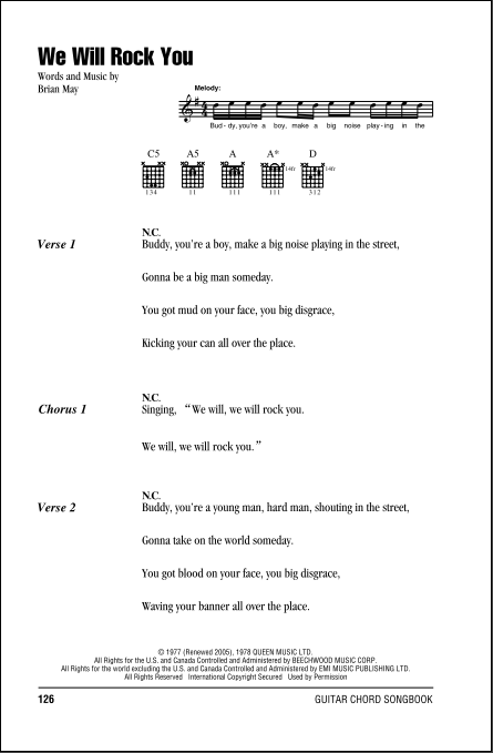 We Will Rock You Lyrics