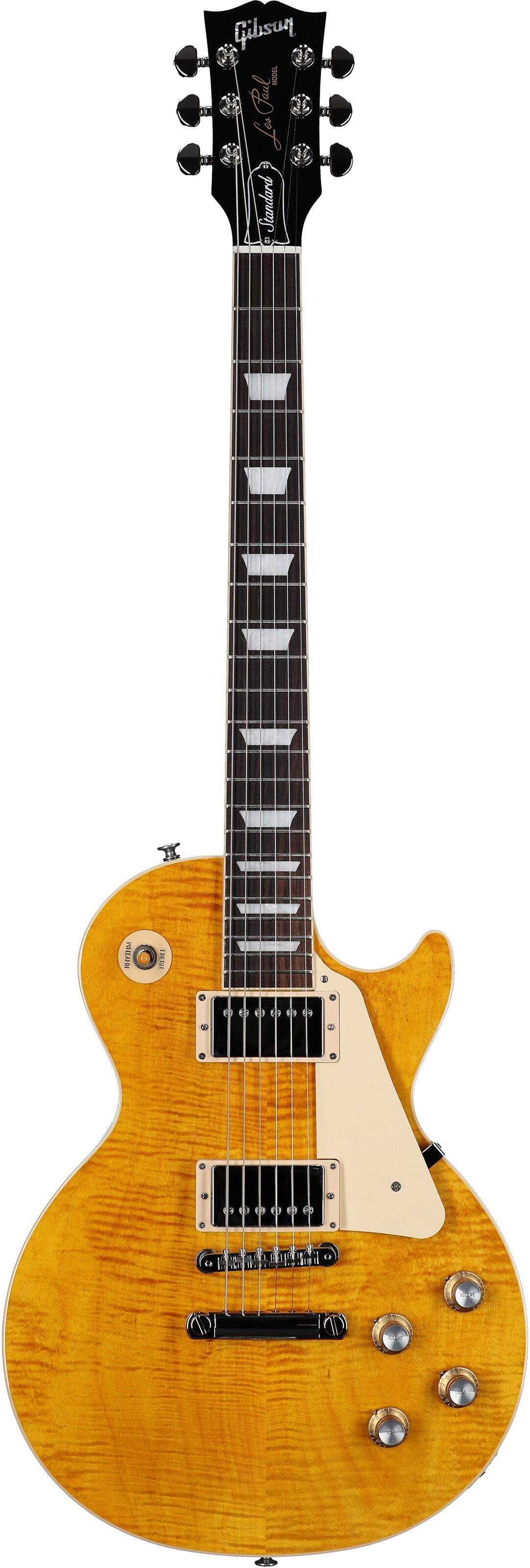 Gibson Les Paul Standard 60s Custom Color Electric Guitar, Figured Top (with Case), Honey Amber, Serial Number 219130264, Full Straight Front