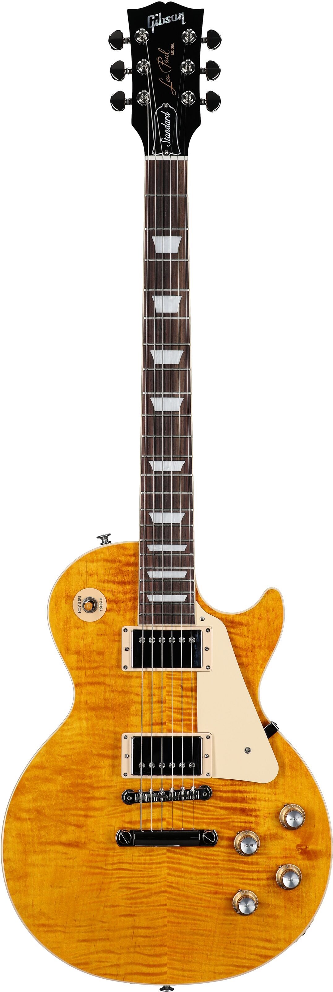 Gibson Les Paul Standard 60s Custom Color Electric Guitar, Figured Top (with Case), Honey Amber, Serial Number 219130262, Full Straight Front