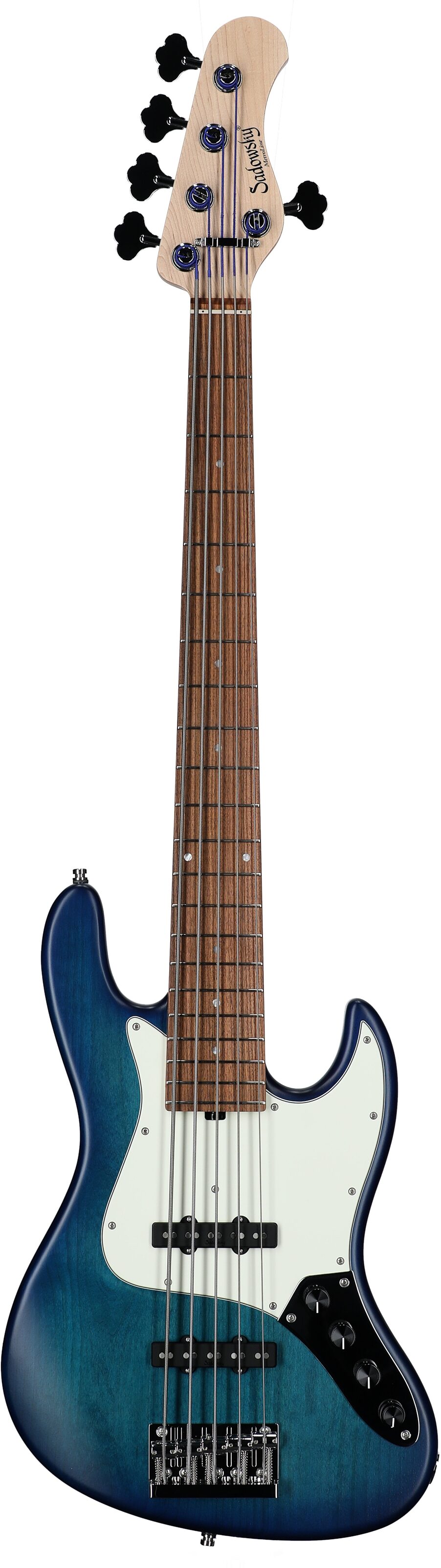 Sadowsky MetroLine 21-fret Vintage J/J Bass, 5-String (with Gig Bag), Bora Burst, Serial Number SML G 003233-23, Full Straight Front