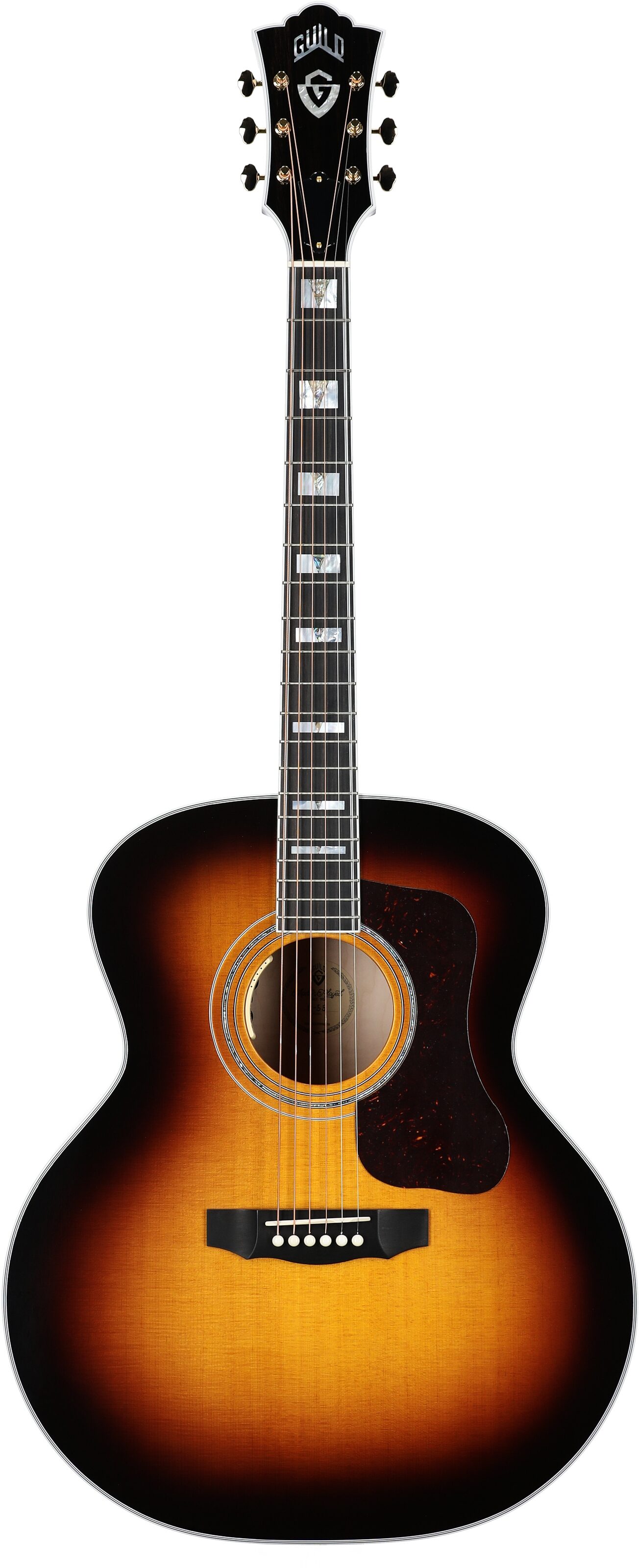Guild F-55E Maple Jumbo Acoustic-Electric Guitar (with Case), Antique Sunburst, Serial Number C230804, Full Straight Front