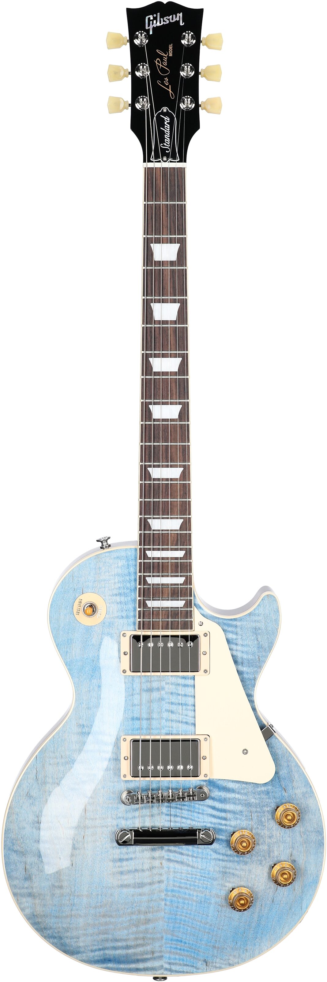 Gibson Les Paul Standard 50s Custom Color Electric Guitar, Figured Top (with Case), Ocean Blue, Serial Number 221930285, Full Straight Front