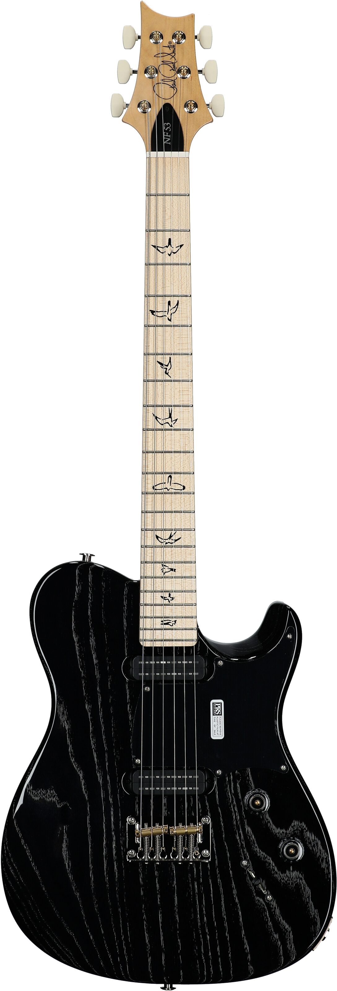 PRS Paul Reed Smith NF 53 Electric Guitar (with Gig Bag), Black Doghair, Serial Number 0390854, Full Straight Front