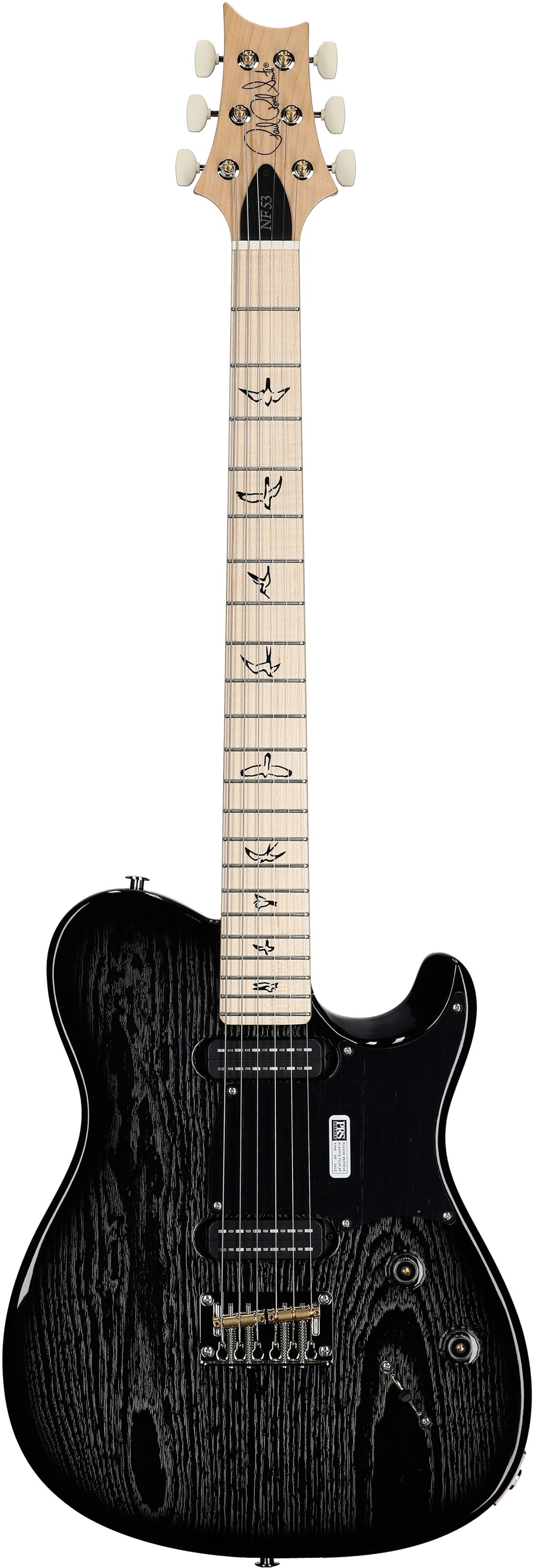 PRS Paul Reed Smith NF 53 Electric Guitar (with Gig Bag), Black Doghair Smokeburst, Serial Number 0392724, Full Straight Front