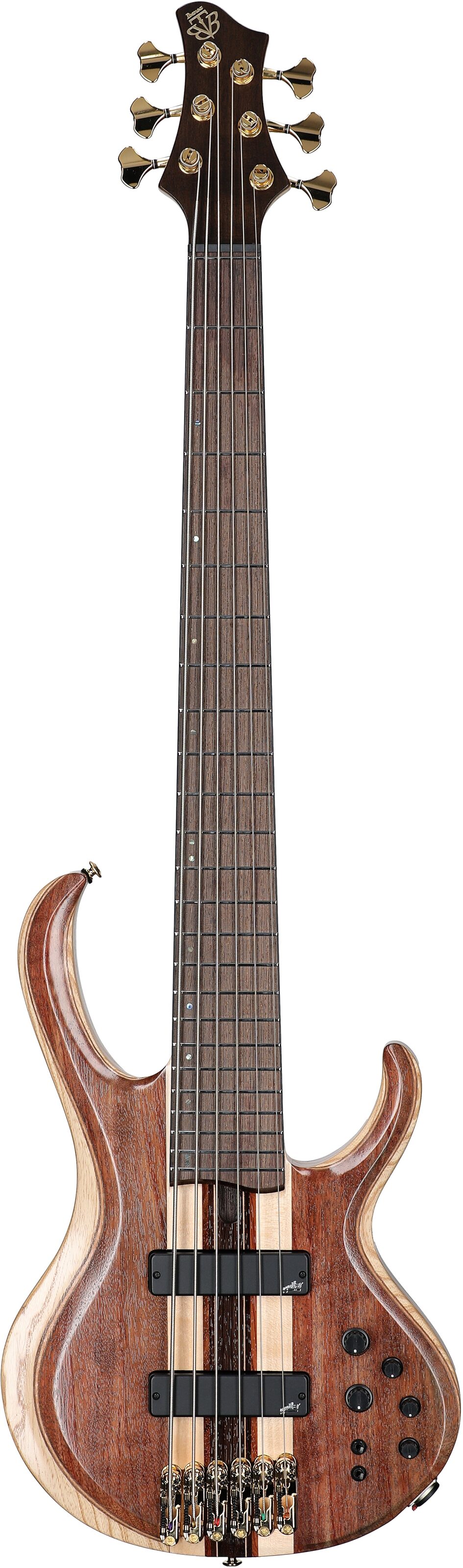 Ibanez BTB1836 Premium Electric Bass, 6-String (with Gig Bag), Natural Shadow, Serial Number 240500425, Full Straight Front