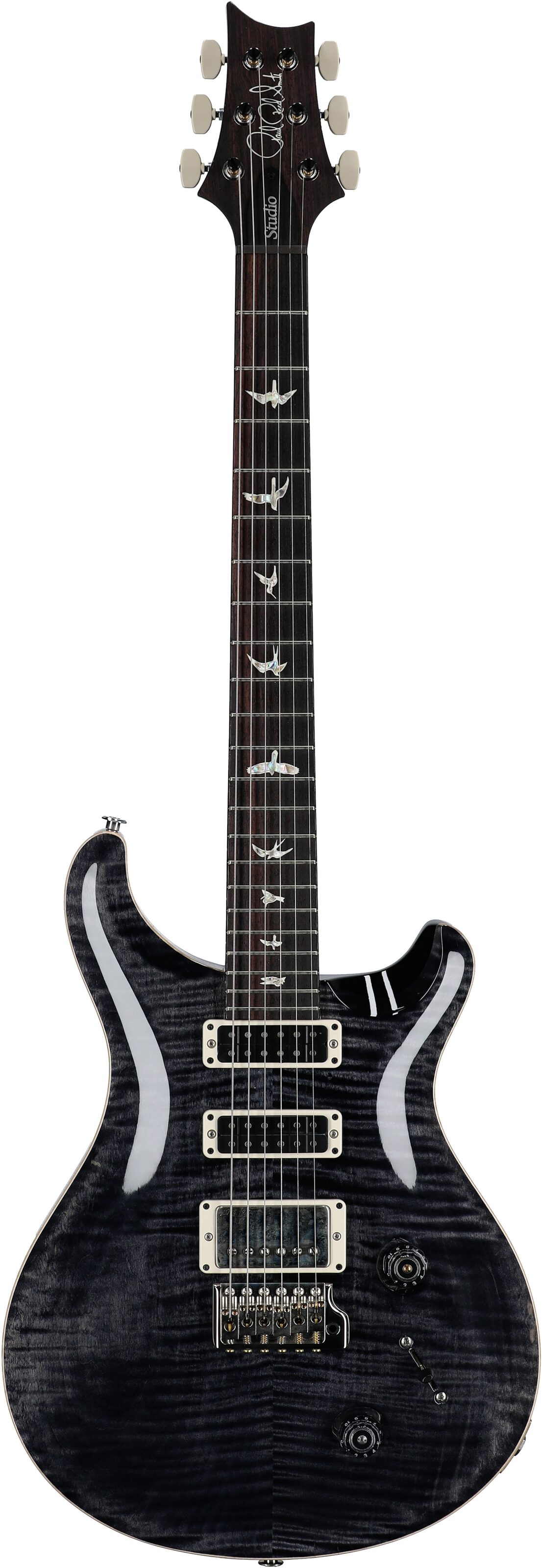 PRS Paul Reed Smith Studio Electric Guitar (with Case), Gray Black, Serial Number 0387363, Full Straight Front
